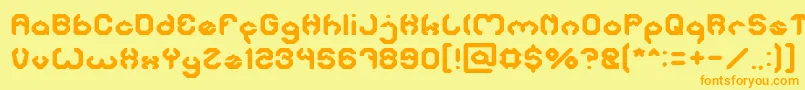 Шрифт Bizzare – оранжевые шрифты на жёлтом фоне