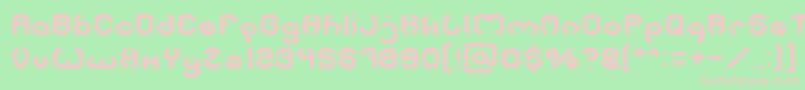 Bizzare Font – Pink Fonts on Green Background