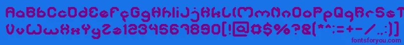Шрифт Bizzare – фиолетовые шрифты на синем фоне