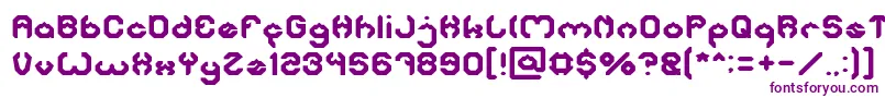 フォントBizzare – 白い背景に紫のフォント