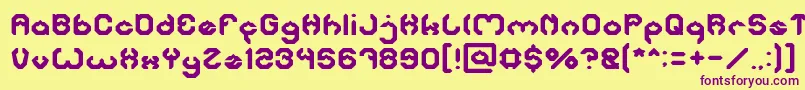 Шрифт Bizzare – фиолетовые шрифты на жёлтом фоне