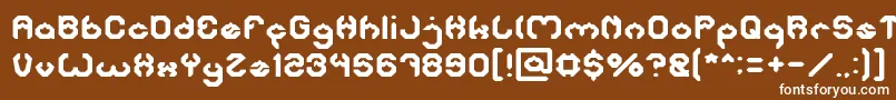 Шрифт Bizzare – белые шрифты на коричневом фоне