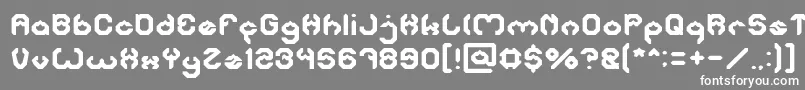 フォントBizzare – 灰色の背景に白い文字