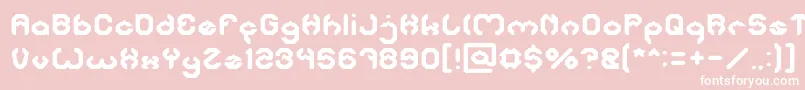 Шрифт Bizzare – белые шрифты на розовом фоне