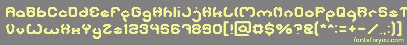 Шрифт Bizzare – жёлтые шрифты на сером фоне