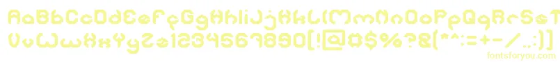 フォントBizzare – 白い背景に黄色の文字