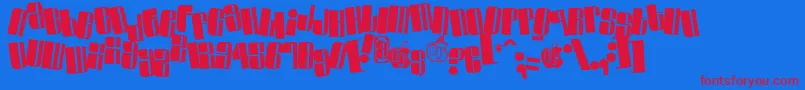 Swinc Font – Red Fonts on Blue Background