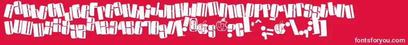 Swinc Font – White Fonts on Red Background