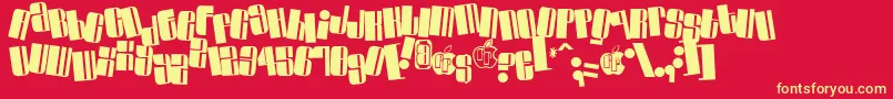 Swinc Font – Yellow Fonts on Red Background