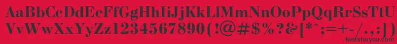 フォントBodonib – 赤い背景に黒い文字