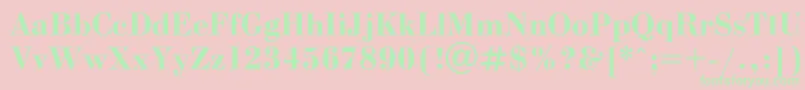 Bodonib Font – Green Fonts on Pink Background