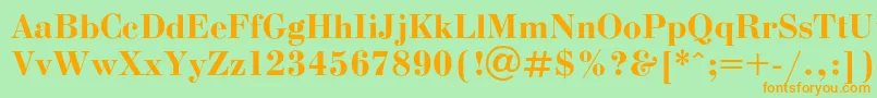 Bodonib Font – Orange Fonts on Green Background