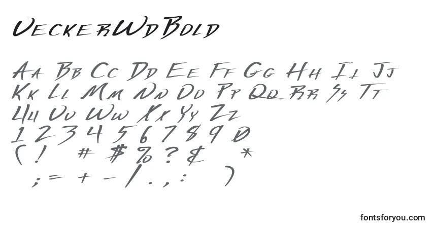 Czcionka VeckerWdBold – alfabet, cyfry, specjalne znaki