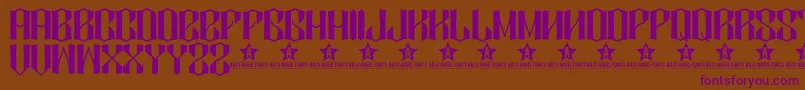 Diamo Font – Purple Fonts on Brown Background