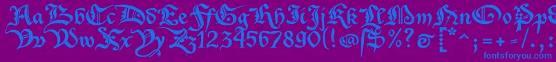 Xenippa1 Font – Blue Fonts on Purple Background