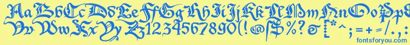 More about Xenippa1 Font Xenippa1 Font – Blue Fonts on Yellow Background