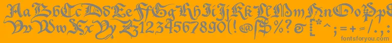 フォントXenippa1 – オレンジの背景に灰色の文字