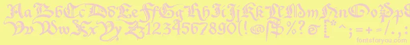 More about Xenippa1 Font Xenippa1 Font – Pink Fonts on Yellow Background