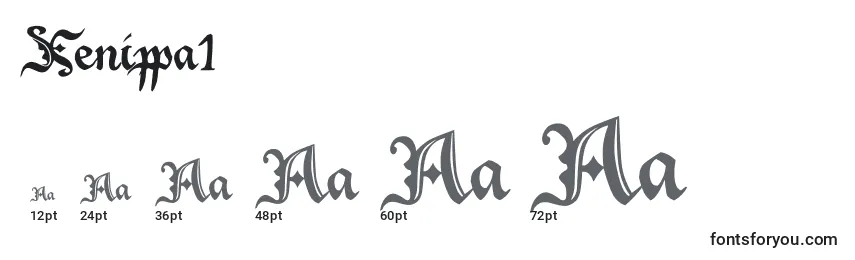 Xenippa1 Font Sizes
