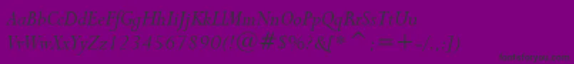 Lapidary333ItalicBt Font – Black Fonts on Purple Background