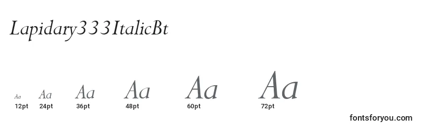 Lapidary333ItalicBt Font Sizes