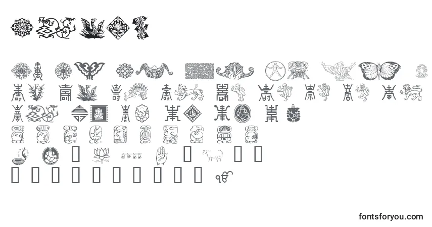 Шрифт Culti – алфавит, цифры, специальные символы