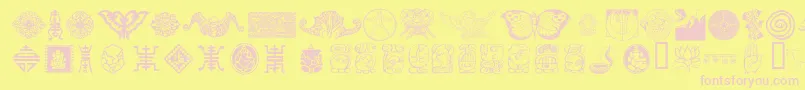 フォントCulti – ピンクのフォント、黄色の背景