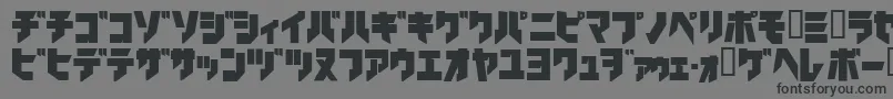 Шрифт Ironkatakanablack – чёрные шрифты на сером фоне