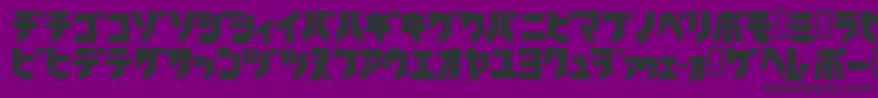 Fonte Ironkatakanablack – fontes pretas em um fundo violeta