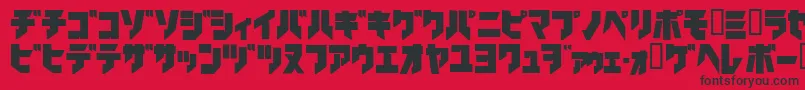 Ironkatakanablack Font – Black Fonts on Red Background