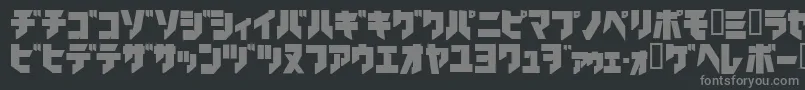 Ironkatakanablack Font – Gray Fonts on Black Background