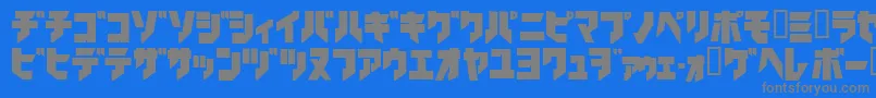 Шрифт Ironkatakanablack – серые шрифты на синем фоне
