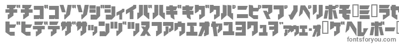 Шрифт Ironkatakanablack – серые шрифты на белом фоне