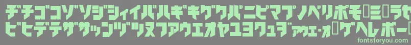 Ironkatakanablack-fontti – vihreät fontit harmaalla taustalla