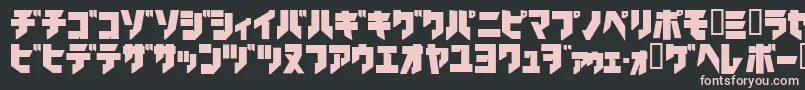 Ironkatakanablack Font – Pink Fonts on Black Background