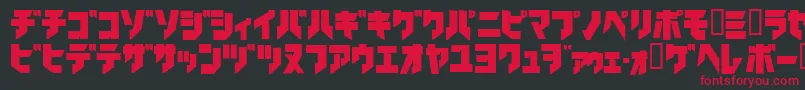 Ironkatakanablack Font – Red Fonts on Black Background