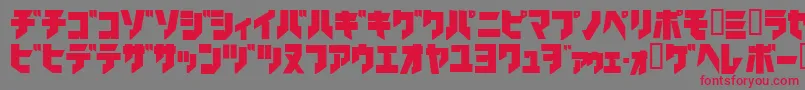Ironkatakanablack Font – Red Fonts on Gray Background
