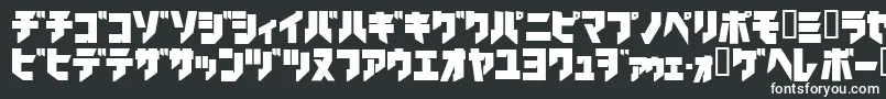 Шрифт Ironkatakanablack – белые шрифты на чёрном фоне
