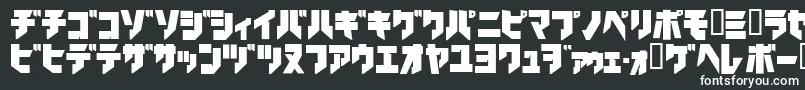 フォントIronkatakanablack – 黒い背景に白い文字