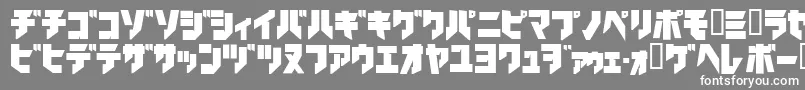 Ironkatakanablack Font – White Fonts on Gray Background