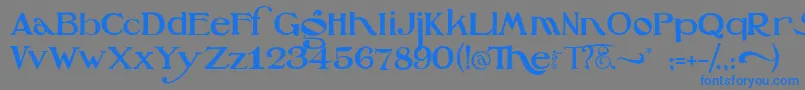 OzswizardCowardlylion Font – Blue Fonts on Gray Background