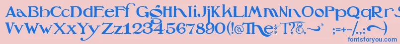OzswizardCowardlylion Font – Blue Fonts on Pink Background