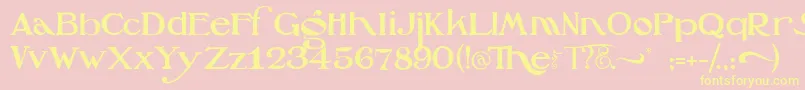 OzswizardCowardlylion Font – Yellow Fonts on Pink Background