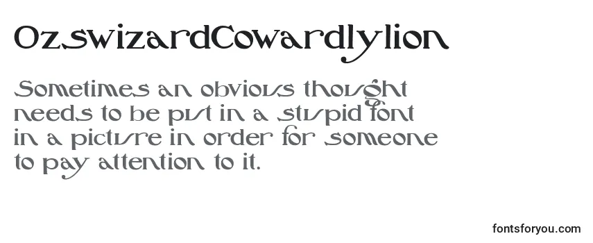 OzswizardCowardlylion フォントのレビュー