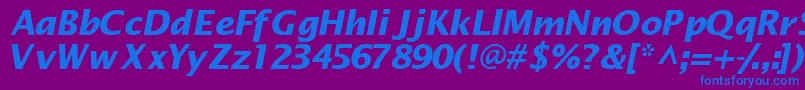 Machadosansssk ffy Font – Blue Fonts on Purple Background