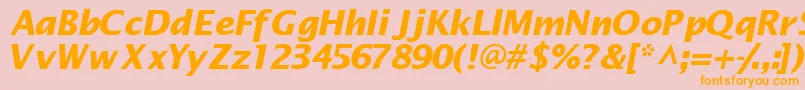 Machadosansssk ffy Font – Orange Fonts on Pink Background