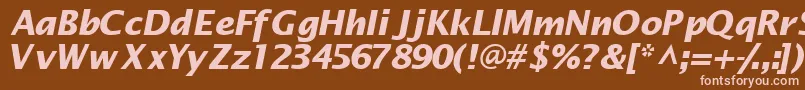 Machadosansssk ffy Font – Pink Fonts on Brown Background