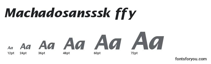 Размеры шрифта Machadosansssk ffy