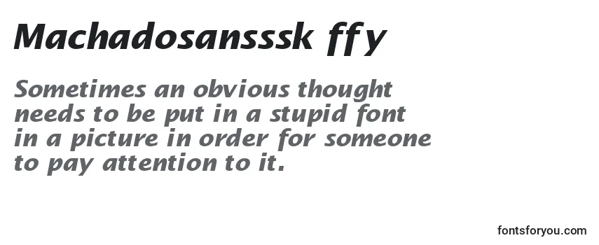 Шрифт Machadosansssk ffy