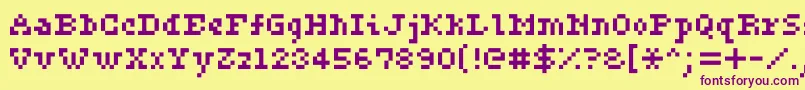 Шрифт Ceriph0555 – фиолетовые шрифты на жёлтом фоне